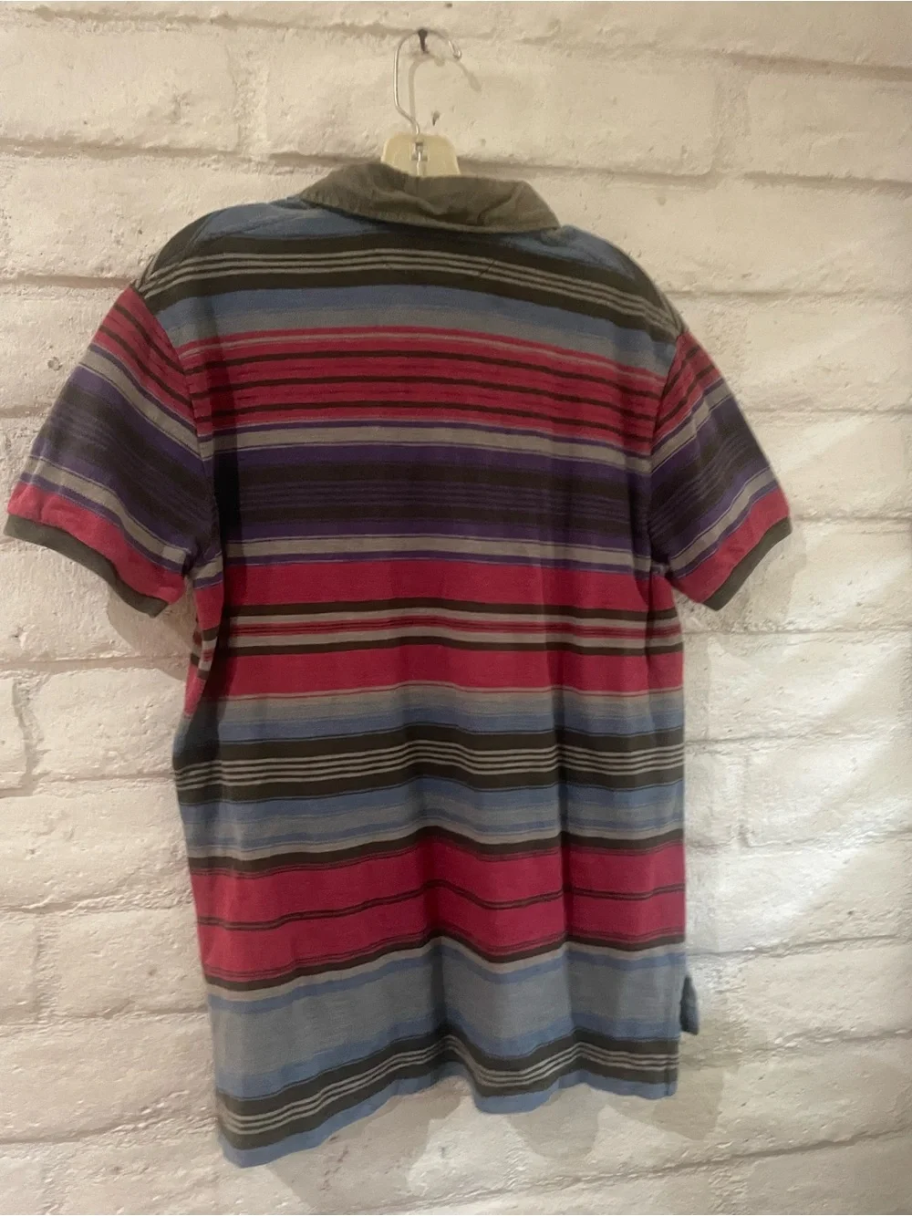 Ralph Lauren Multicolor Sarape Striped Polo — Red, Blue, Green, & Purple